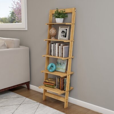 5-Tier Leaning Ladder Book Shelf - Image 1
