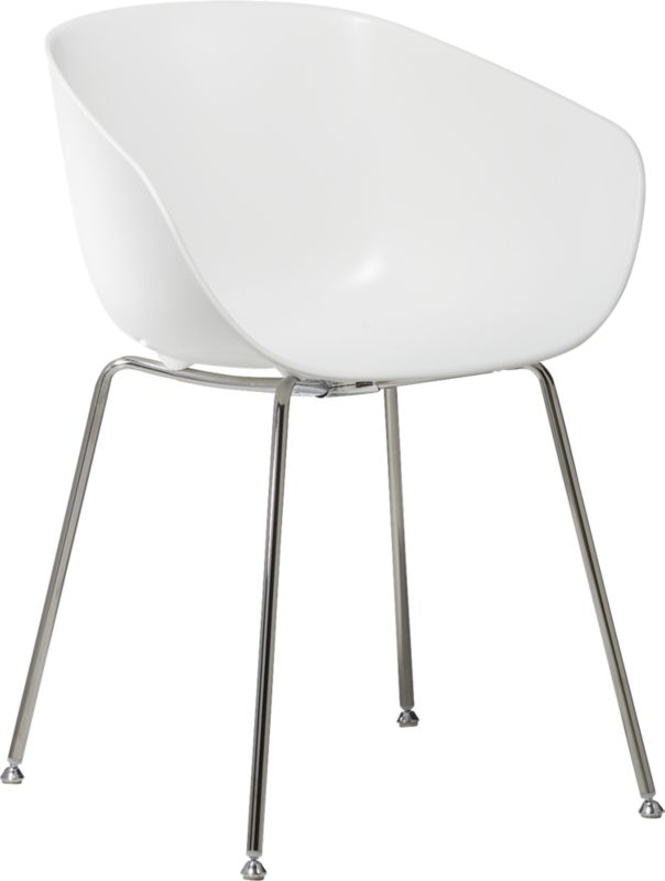 Poppy White Plastic Chair - Image 2