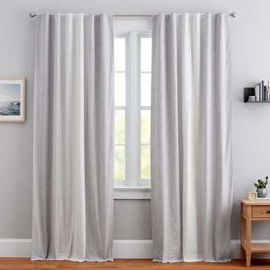 Ombre Stripe Blackout Curtain, 108", Gray - Image 2