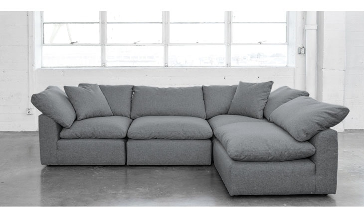 Gray Bryant Mid Century Modern L-Sectional (4 piece) - Synergy Pewter - Image 2