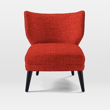 Retro Wing Chair, Heathered Weave, Cayenne - Image 0