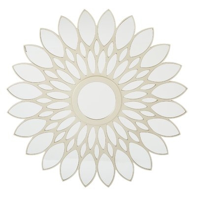 Inlayed Gold Framed Sun Flower Wall Mirror - Image 0