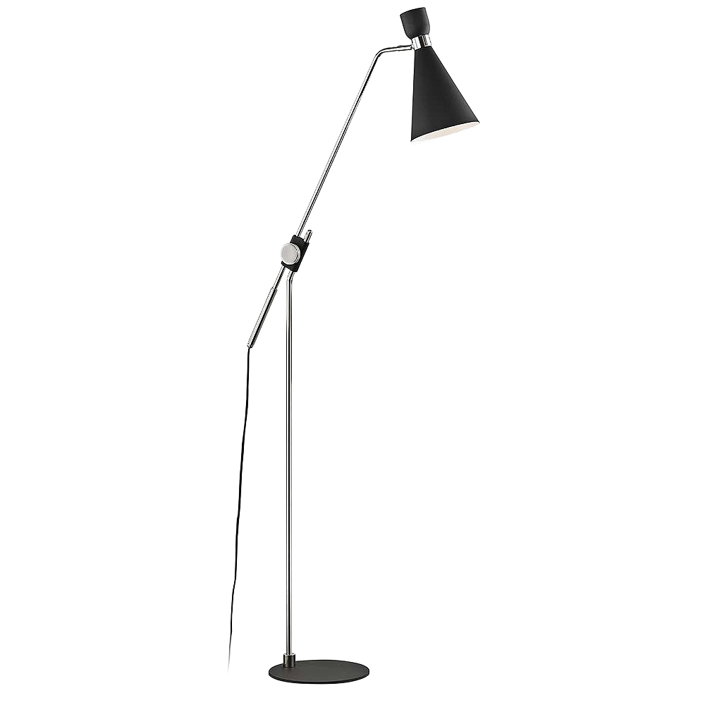 Mitzi Willa Polished Nickel and Black Adjustable Floor Lamp - Style # 69V79 - Image 0