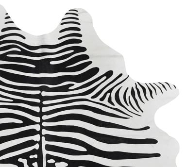 Hair On Hide Zebra Rug, Zebra - Image 1