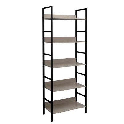 Chesley Wood and Metal Etagere Bookcase - Image 0