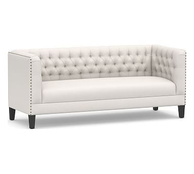 Tuxedo Upholstered Sofa, Polyester Wrapped Cushions, Performance Everydaylinen(TM) by Crypton(R) Home Ivory - Image 0