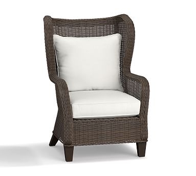 Torrey Wingback Lounge Chair Cushion Slipcover, Sunbrella(R) Heather Gray - Image 3