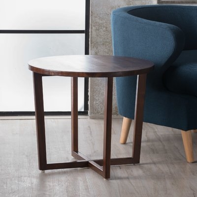 Jossue Solid Wood Cross Legs End Table - Image 1