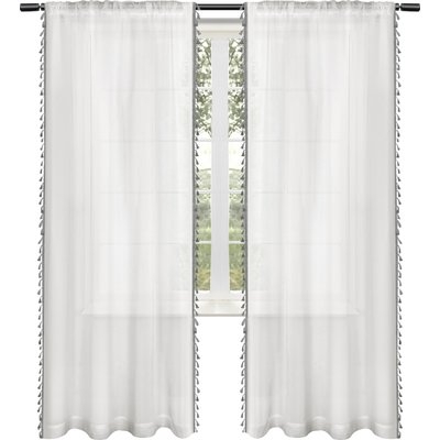 Tilda Solid Sheer Rod Pocket Curtain Panels - Image 0