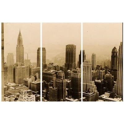 Dahle '1935 NYC Triptych' 3 Piece Photographic Print on Wrapped Canvas Set - Image 0