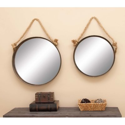 2 Piece Metal Wall Mirror Set - Image 0