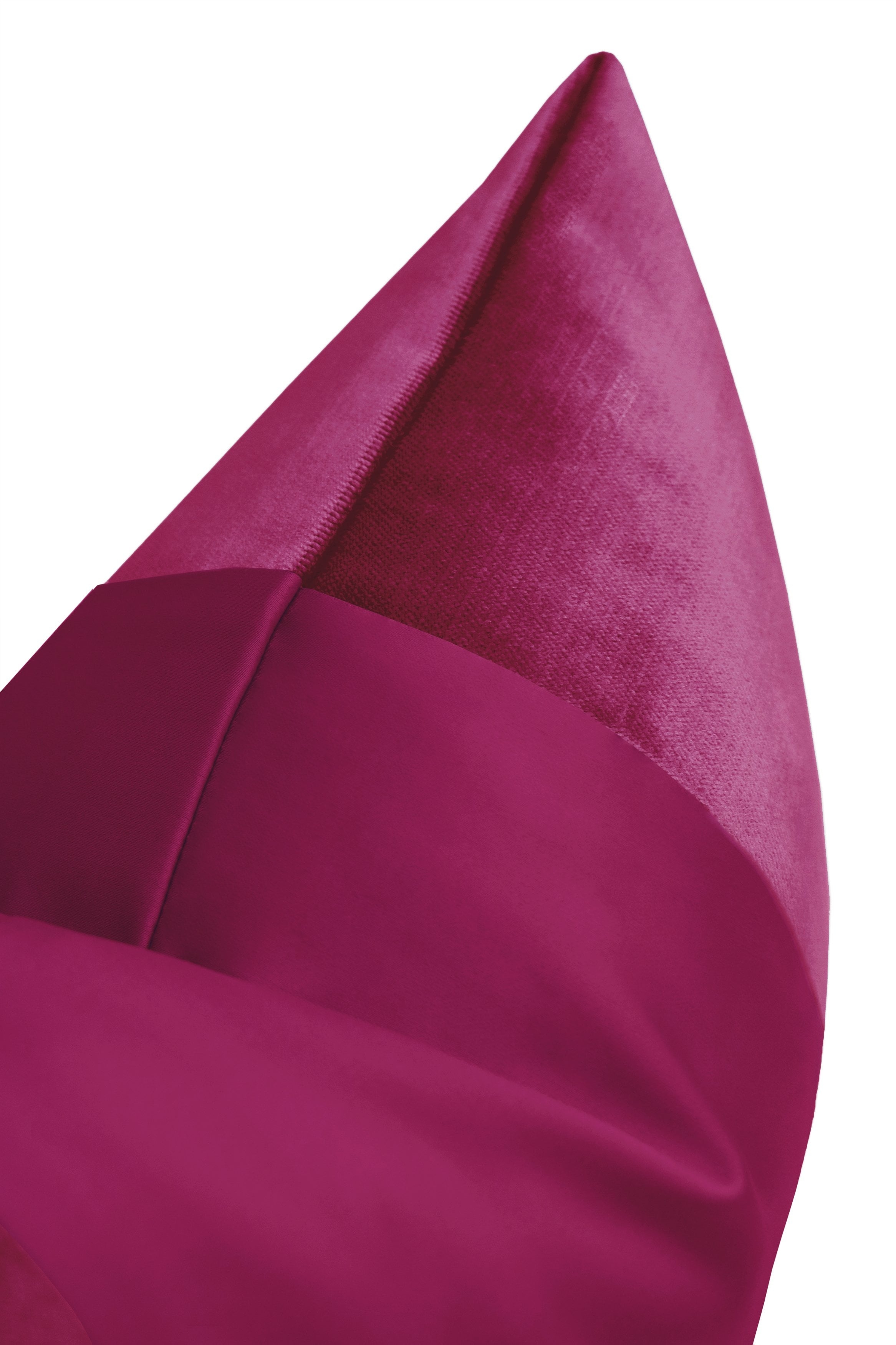 The Little Lumbar :: MONOCHROMATIC Faux Silk Velvet // Magenta - 12" X 18" - Image 2