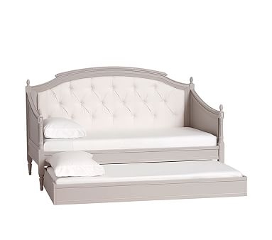 Blythe Daybed, French White &amp; Ivory Washed Linen Cotton - Image 1