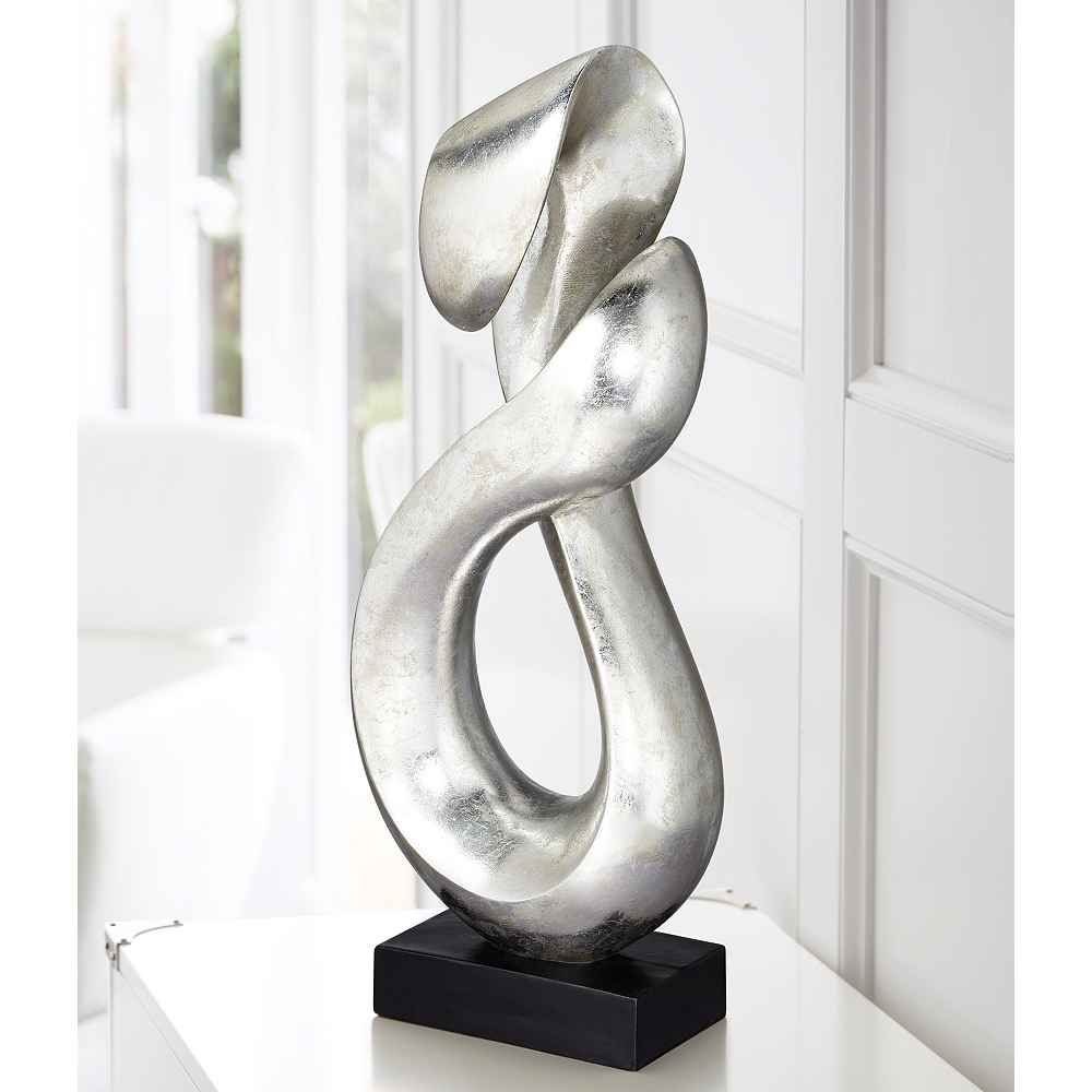 Open Infinity 26 1/4" High Sculpture in Silver Finish - Style # V2690 - Image 0