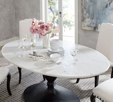 Chapman Marble Oval Dining Table - Image 2
