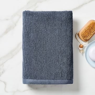 Organic Textured Towel, Bath Towel, Granite Blue - Image 0