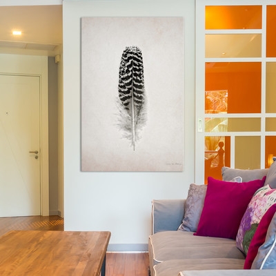 Feather I Graphic Art on Wrapped Canvas - Image 1