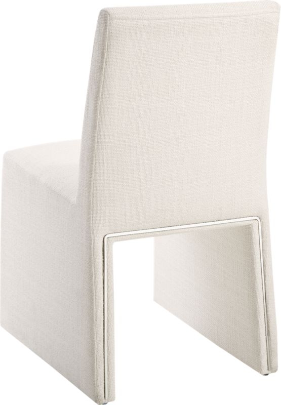 Silver Lining White Armless Dining Chair - Image 5