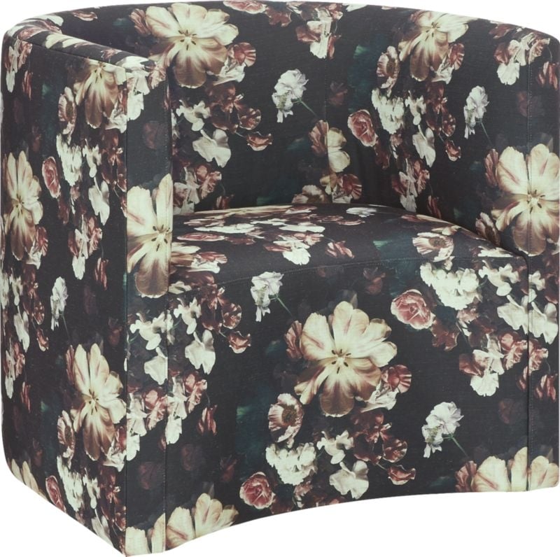Covet Daphne Floral Curved Chair - Image 2