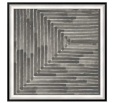 Neutral Labyrinth Framed Print, 46 x 46" - Image 0