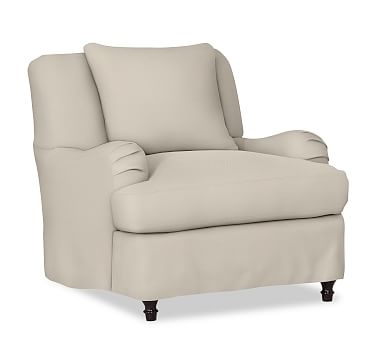 Carlisle Armchair, Down-Blend Wrap Cushions, Brushed Canvas Stone - Image 2