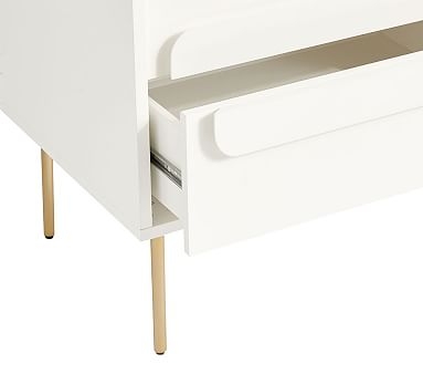 west elm x pbk Gemini 6-Drawer Dresser Only, White Lacquer, Flat Rate - Image 3