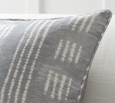 Shibori Dot Pillow, Gray, 20" - Image 1