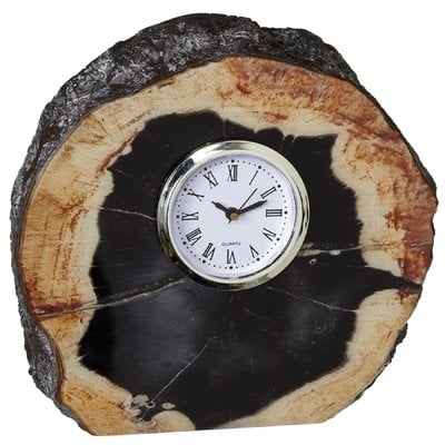 Faux Agate Tabletop Clock - Image 0