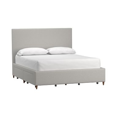 Beale Upholstered Storage Bed, Full, Boucle Twill Gravel - Image 0