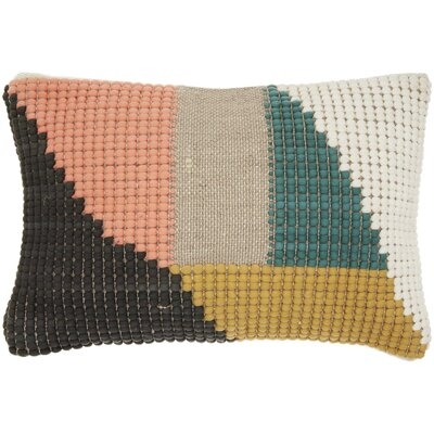 Cotton Geometric Lumbar Pillow - Image 0