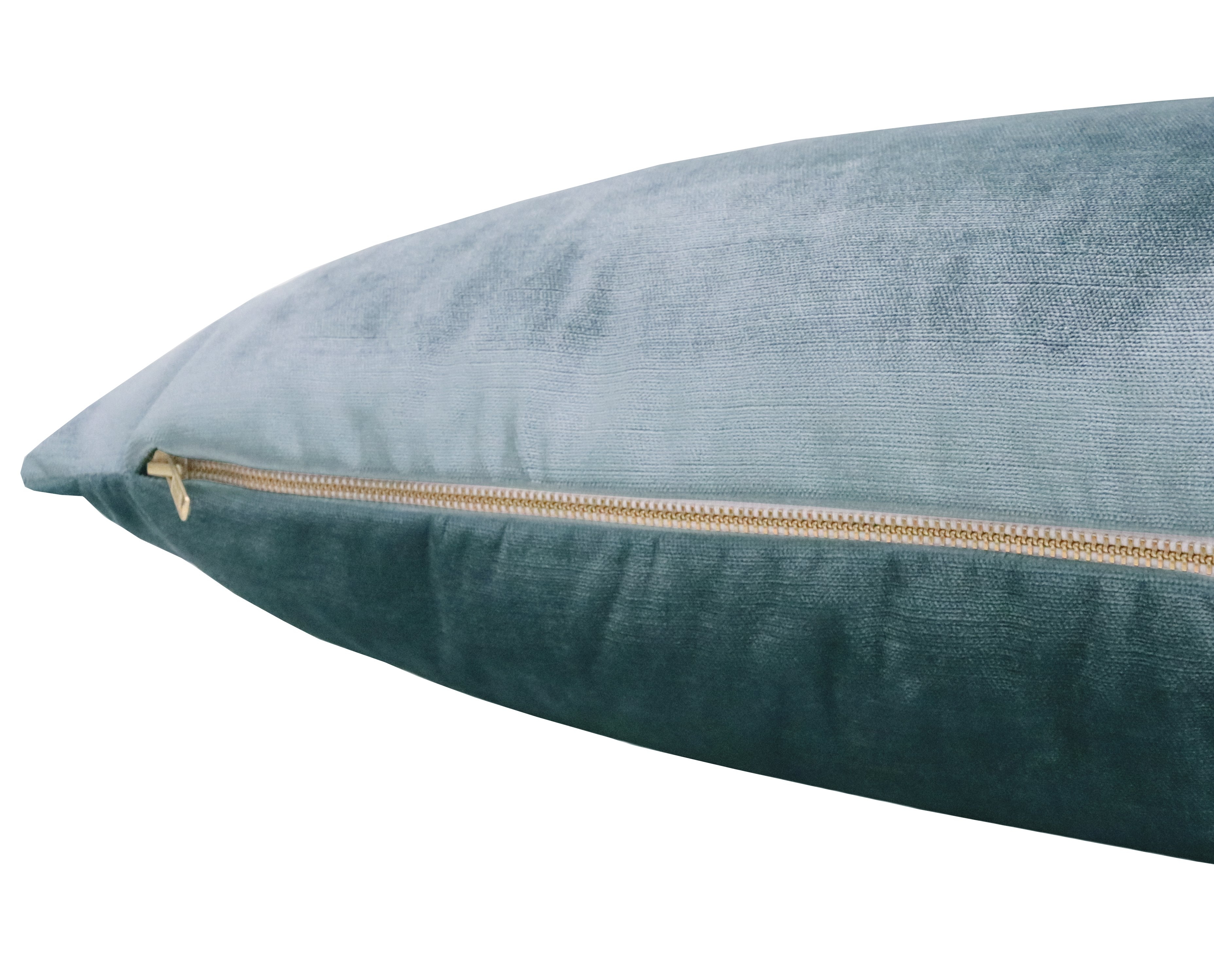 THE XL LUMBAR :: FAUX SILK VELVET // CERULEAN BLUE - 14" X 48" - Image 2