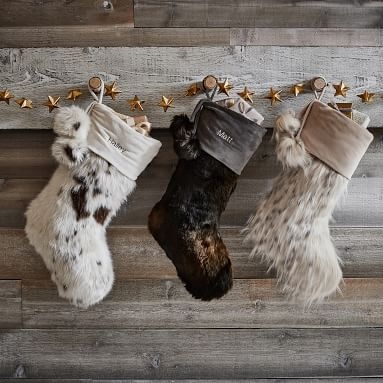 Snow Cat Faux-Fur Stocking - Image 2
