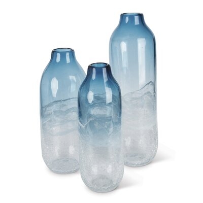 Minton Art Glass 3 Piece Table Vase Set - Image 0