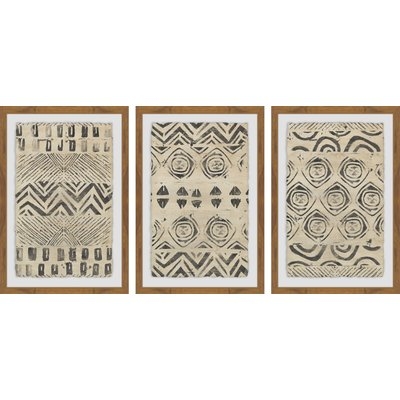 'Pattern Bazaar Triptych' 3 Piece Framed Print Set - Image 0