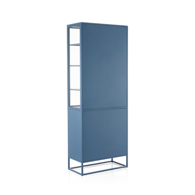 Casement Blue Tall Metal Cabinet - Image 4