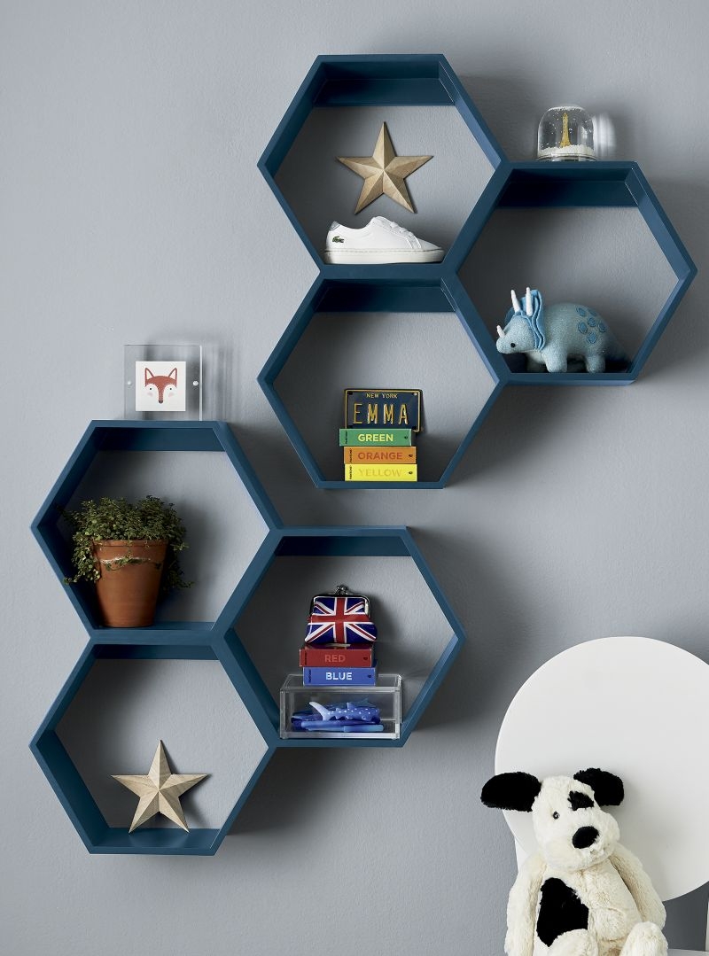 Honeycomb Blue Hexagon Shelf - Image 5