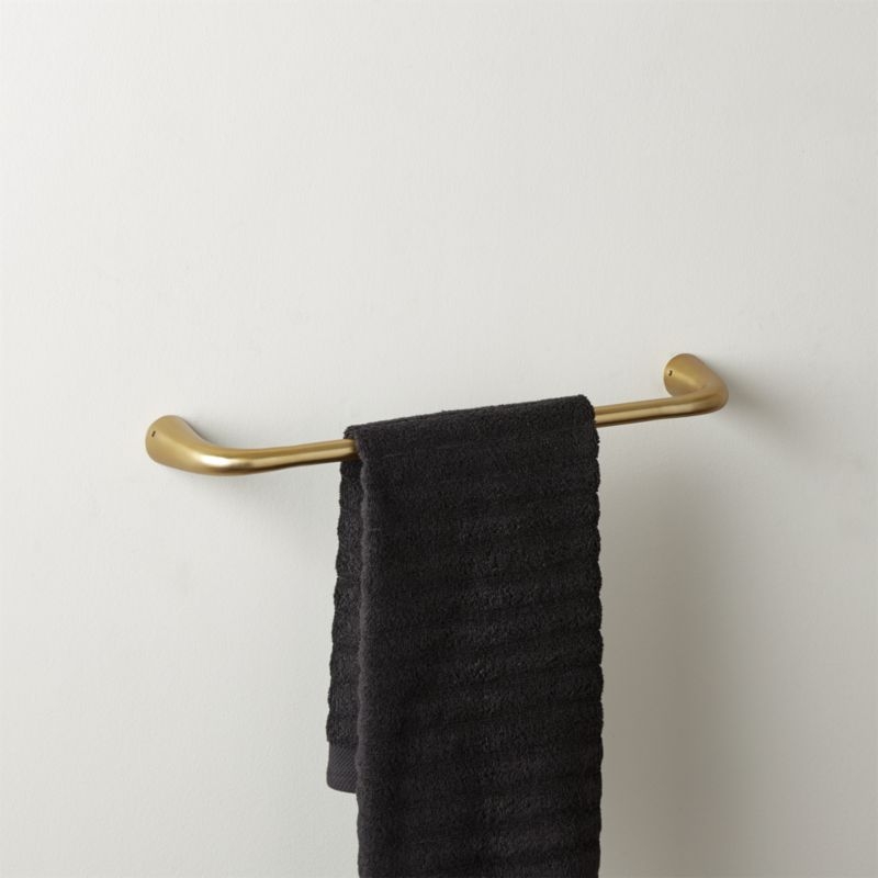 Pyra Brushed Brass Towel Bar 18" - Image 2