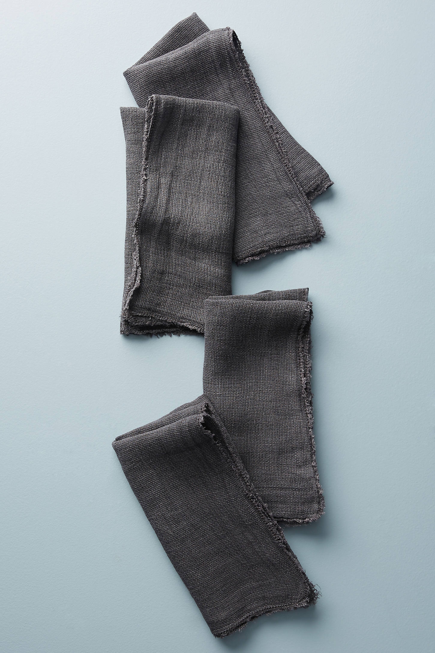 Frayed Linen Napkins, Set of 4 - Image 0