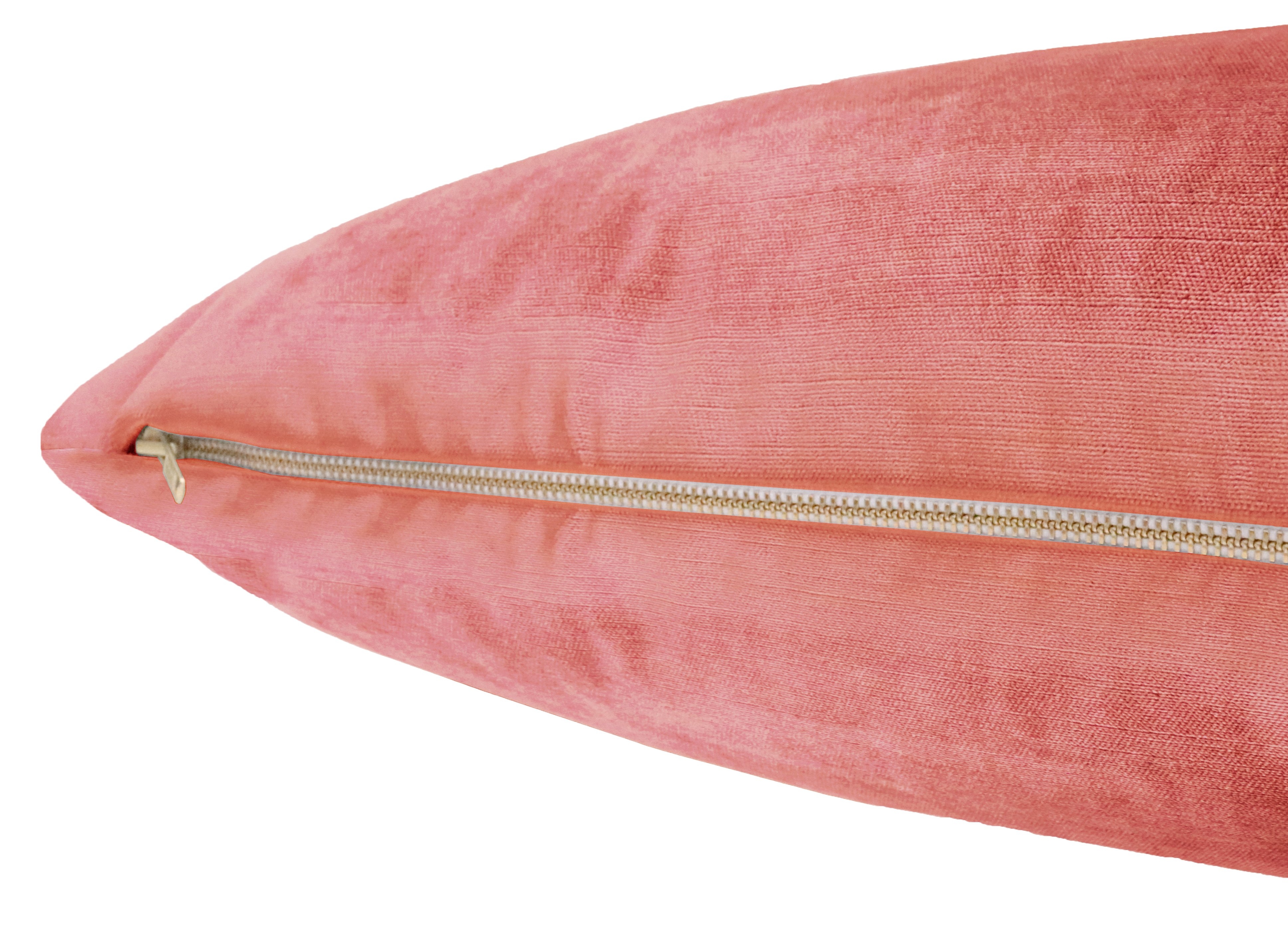 THE XL LUMBAR :: FAUX SILK VELVET // FLAMINGO - 14" X 48" - Image 1