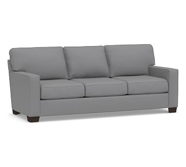 Buchanan Square Arm Upholstered Grand Sofa 89.5", Polyester Wrapped Cushions, Textured Twill Light Gray - Image 0