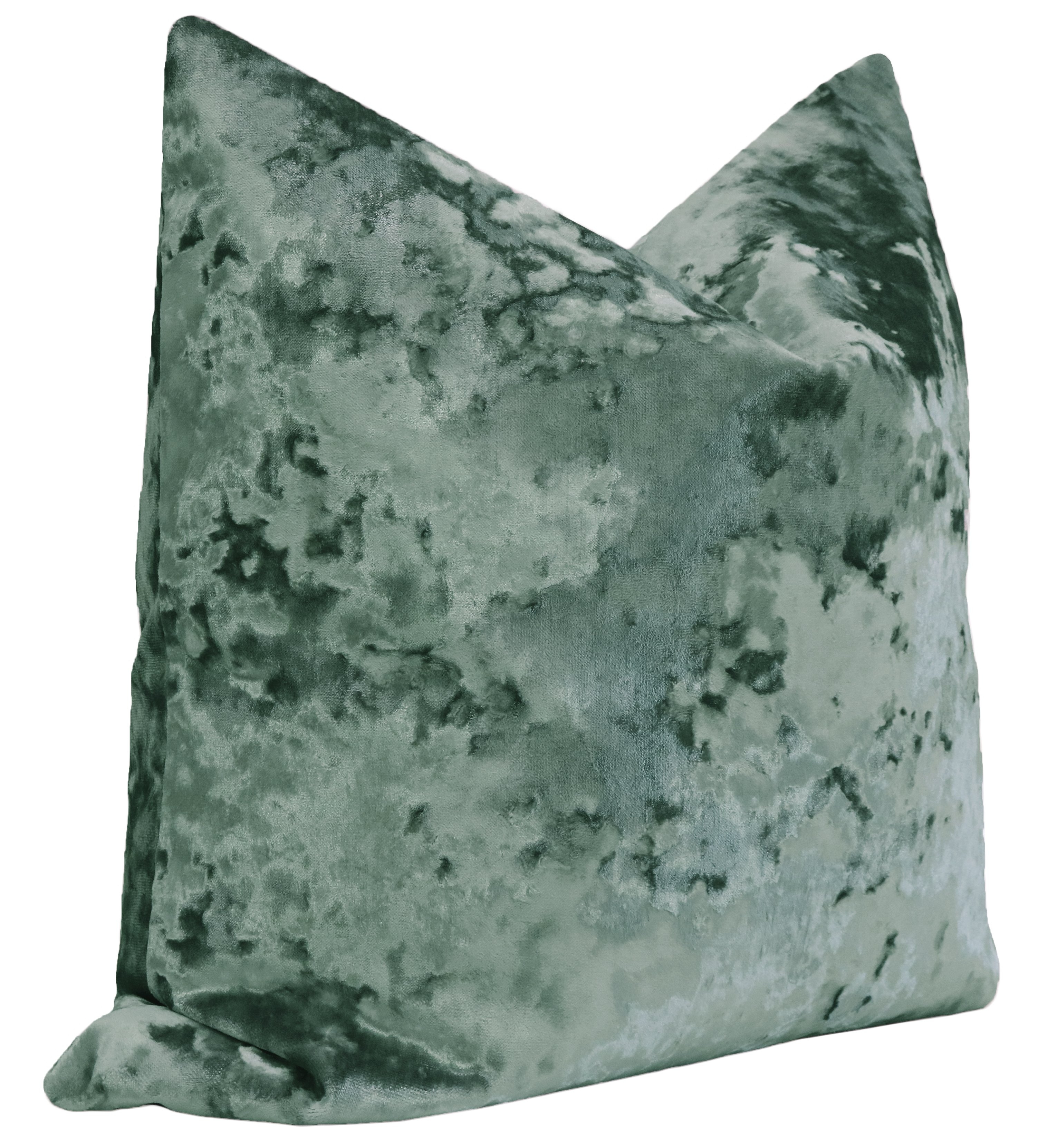 Lavish Velvet Pillow Cover, Aegean, 20" x 20" - Image 1