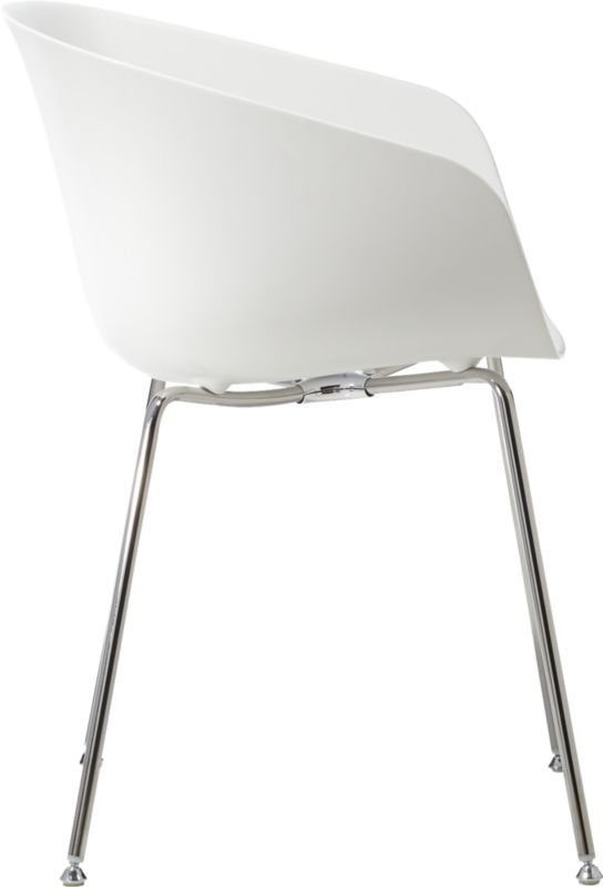 Poppy White Plastic Chair - Image 3