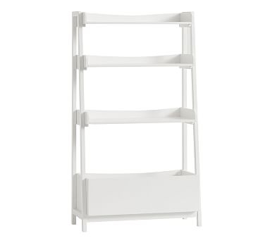 Angled Bookcase, Charcoal, Standard UPS Delivery - Image 1