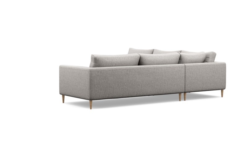 Asher Corner Sectional with Brown Earth Fabric and Natural Oak legs - Image 4