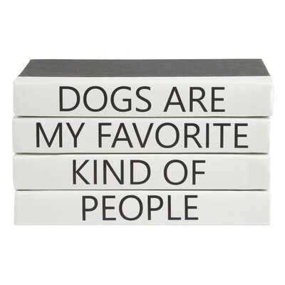 4 Piece Dogs Quote Stack Decorative Book Set - Image 0