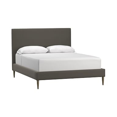 Ellery Essential Upholstered Bed, King, Lustre Velvet Charcoal - Image 0
