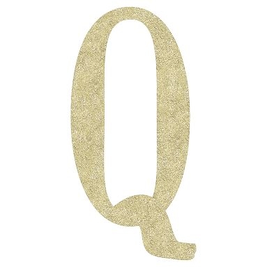 Camille Wall Letters, Gold Glitter, Q - Image 0