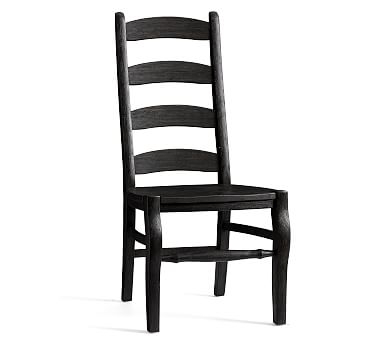Wynn Ladderback Dining Side Chair, Blackened Oak - Image 0