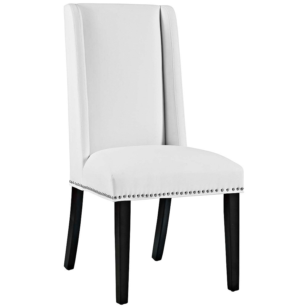Baron White Vinyl Dining Chair - Style # 33T50 - Image 0