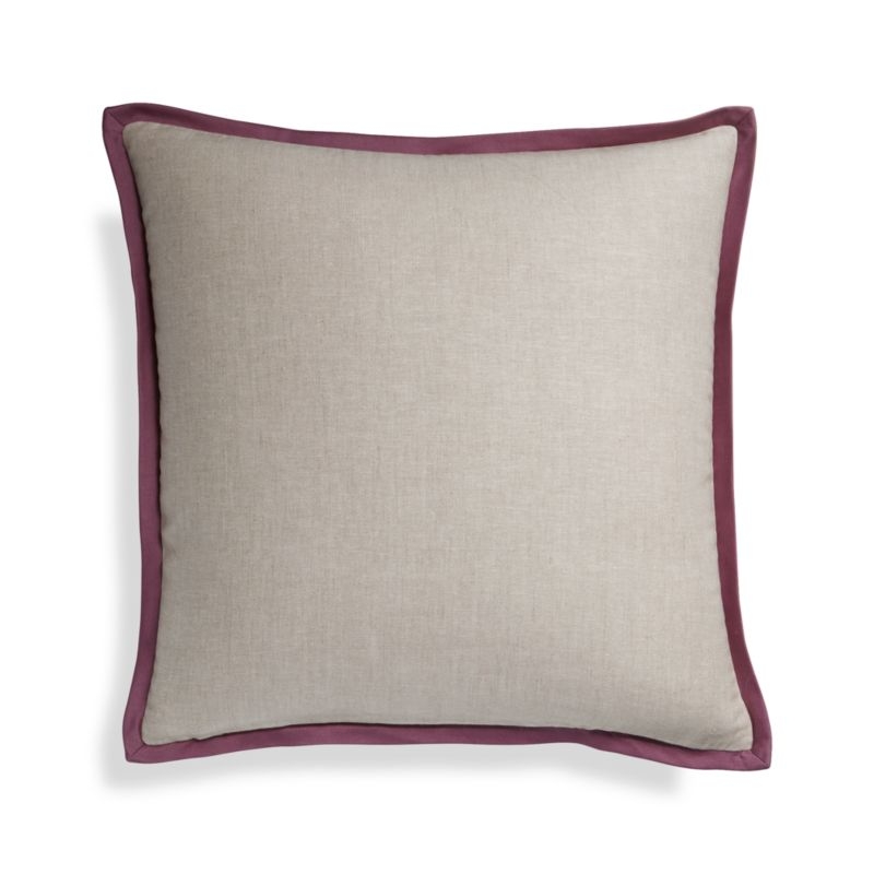 Devin Purple Pillow with Feather-Down Insert 20" - Image 2